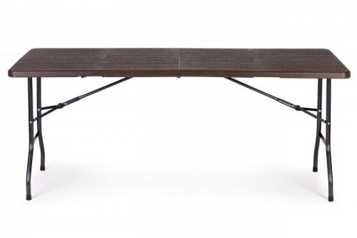 Zestaw cateringowy stół bankietowy 180 cm + 2 ławki brąz ModernHome