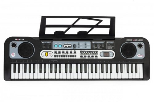 Duży keyboard pianino z mikrofonem dla dzieci + zasilacz