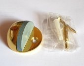 Odbojnik do drzwi kulisty złoty szara guma 