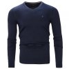 Tommy Hilfiger sweter męski jedwabny granatowy v-neck MW0MW04979-403