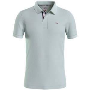 Tommy Jeans Hilfiger koszulka polo polówka męska Slim Fit błękitna DM0DM15940-CY0