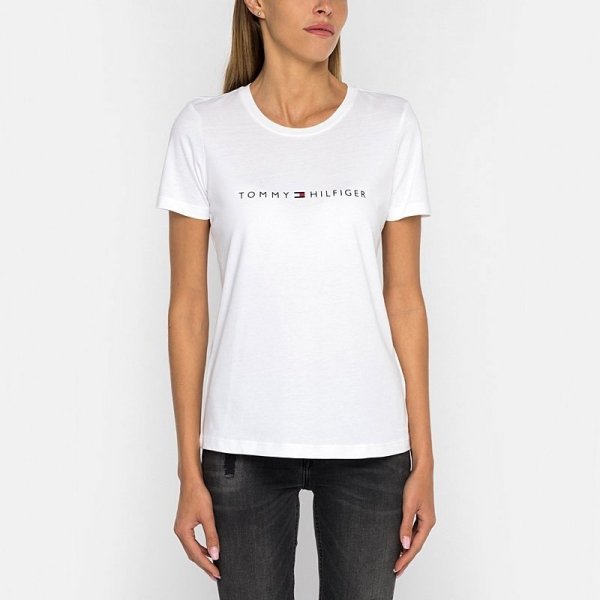 Tommy Hilfiger t-shirt koszulka damska bluzka biały UW0UW01618