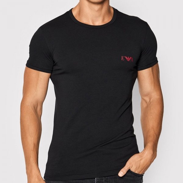 Emporio Armani t-shirt koszulka męska czarna 2-pack 
