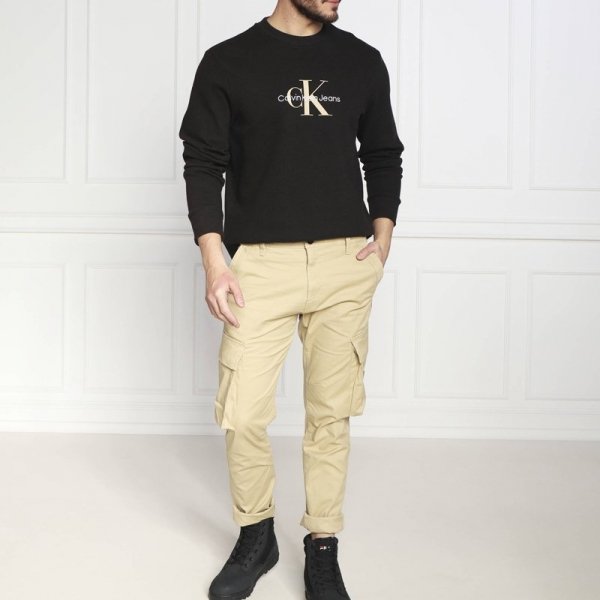 Calvin Klein Jeans bluza męska czarna reglar fit J30J322462-BEH