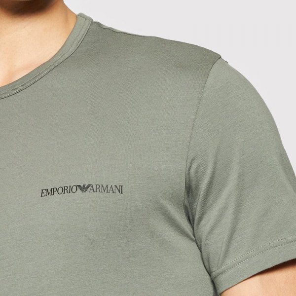 Emporio Armani t-shirt koszulka męska czarna i szara komplet 2-pack 