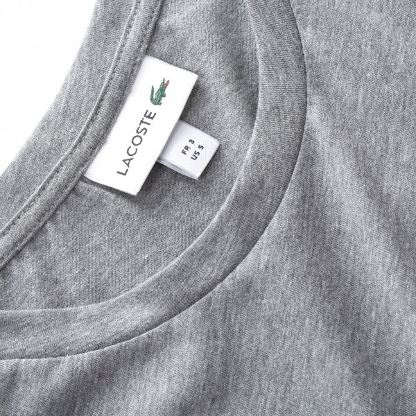 Lacoste t-shirt koszulka damska crew neck szara