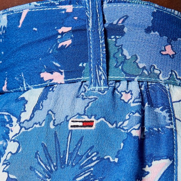 Tommy Hilfiger Jeans spodenki szorty damskie niebieskie DW0DW10427-0G7
