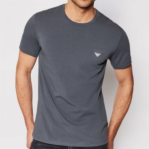 Emporio Armani t-shirt koszulka męska szara crew-neck 