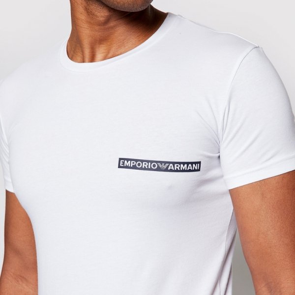 Emporio Armani t-shirt koszulka męska crew-neck biała