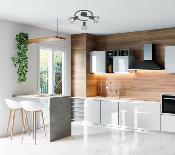 VERVE SPIRALA 3X40W E14 MATOWY SZARY