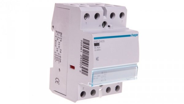 Stycznik modułowy cichy 40A 2Z 0R 24V AC/DC ESD240S