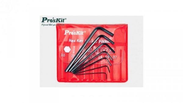 Klucze Imbusowe Trzpieniowe Krótkie Czernione 7szt W Zestawie 0,7-3mm 8PK-022 20155