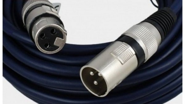 Profesjonalny kabel mikrofonowy studyjny/estradowy gniazdo XLR 3P Canon / wtyk XLR 3P Canon MK06 /0,5m/