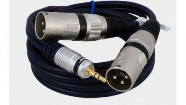 Kabel przyłącze 2x wtyk XLR/wtyk Jack 3.5 stereo MK32/A /7,5m/