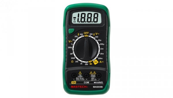 Miernik cyfrowy uniwersalny multimetr 600V AC/DC 10A DC MAS-830B 01875