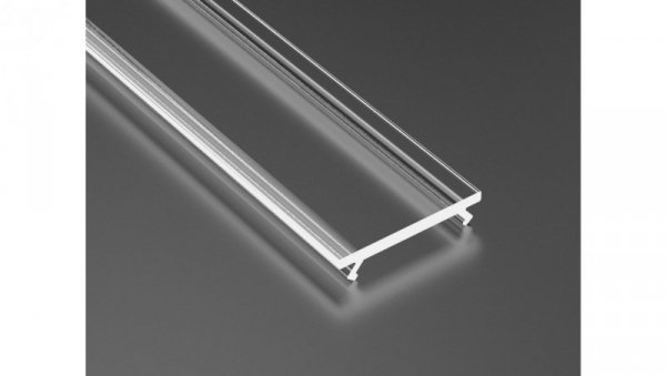 Komplet: profil 2m, 16mm x 6,3mm, do LED, typ C2 (natynkowy) srebrny+ 2szt. zaślepek +osłonka transparentna PVC PR-C2-200AW-T