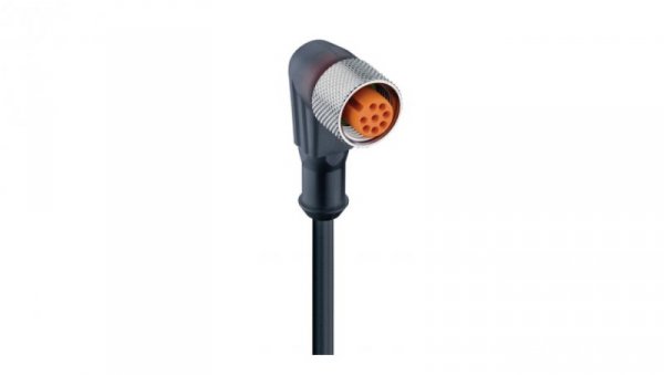 Kabel konfekcjonowany jednostronnie zakończony złącze M12 żeńskie kątowe 8-pinowe RKWT 8-6-337/5 M