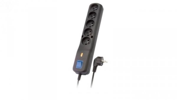 Listwa przeciwprzepięciowa Lestar LV 530W 3,0m (5 x VDE 10 A 3m kolor czarny)