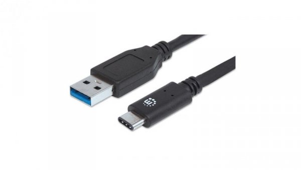 Kabel USB 3.2 Gen2 Typ-C / A 1m 10Gbps 60W 3A M/M Czarny