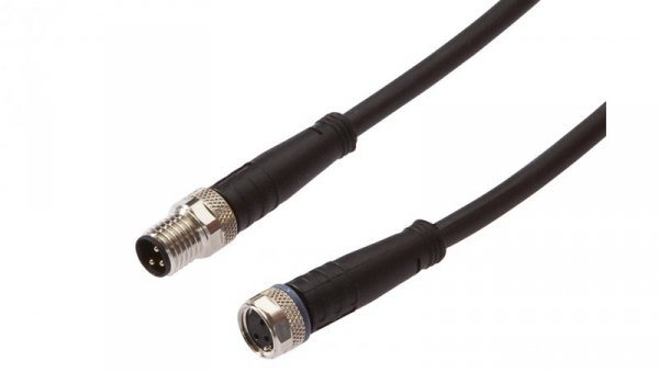 Kabel konfekcjonowany obustronny złącze M8 żeńskie 4-pinowe proste M8 męskie 3-pinowe proste 3x0,34mm 0,3m PUR 60V IP67 VK030F74