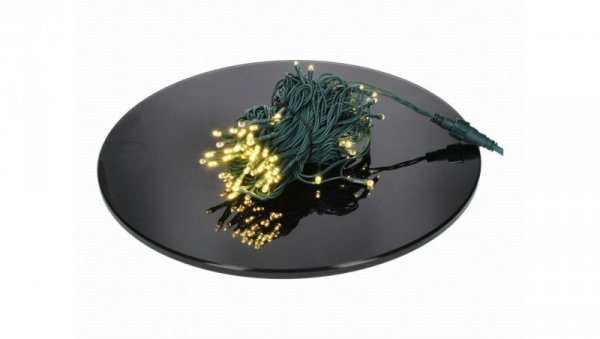 Lampki choinkowe 100led białe ciepłe 10m b przewód zielony