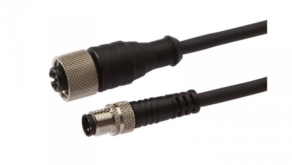 Złącze do samokonfekcjonowania M12 żeńskie 3-pinowe proste M8 męskie 3-pinowe proste 3x0,34mm² PUR 60V IP67 VK060F64