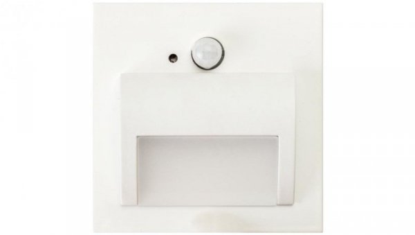 Oprawa Beryl PIR biała zimna 6500K 1,5W 12V DC 9 led smd 3014 kwadrat do puszki fi 60 z czujką ruchu PIR