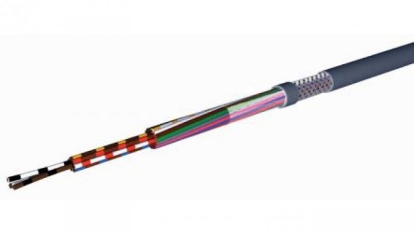 Kabel sterowniczy CY 3-żyłowy Ekranowany Polichlorek winylu PVC, 0,34 mm², 100m, 6 A, Ø 4.5mm, RS PRO