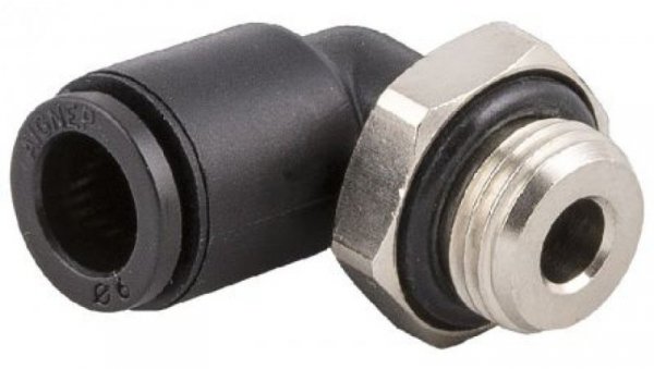 Obrotowa złączka pośrednia kolankowa gwint R 1/4 męskie, Wciskane 4 mm RS PRO