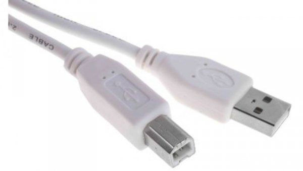 Kabel USB, dł. 2m, kolor: Biały