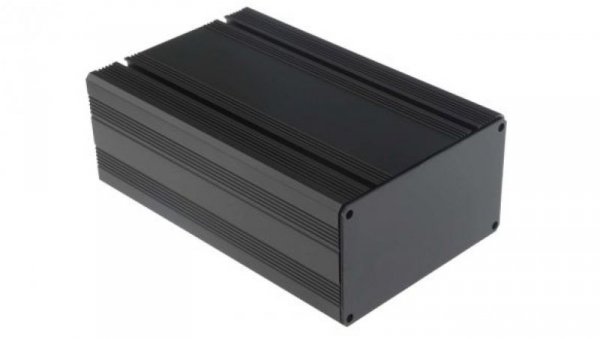 Obudowa urządzeń elektronicznych wentylowana, aluminiowa, Czarny, 165 x 105 x 61mm, RS PRO