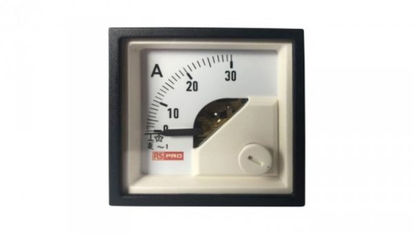Amperomierz analogowy panelowy 30 (Input, Scale)A AC -10C do +65C RS PRO