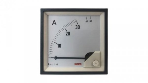 Amperomierz analogowy panelowy 60 (Input)A AC -10C do +65C RS PRO