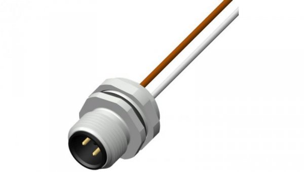 Złącze do montażu panelowego ze złączem Złącze M12 x Częściowo zdjęte, 4 A, 250 V, IP67, RS PRO