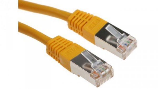 Kabel kategorii 6, Żółty, Wtyk RJ45/męski RJ45dł.: 3m, mat. koszulki: PVC