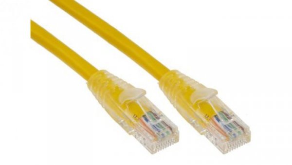 Kabel kat. 5e U/UTP Żółty 1m