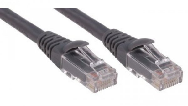 Kabel kategorii 6, Szary, Wtyk RJ45/męski RJ45dł.: 1m, mat. koszulki: LSZH