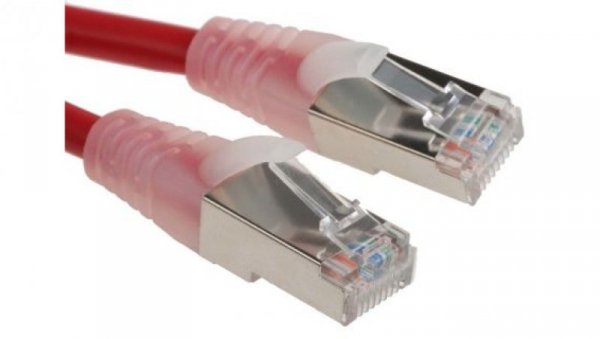 Kabel kat. 5e F/UTP Czerwony 1m