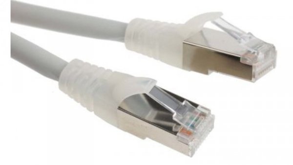 Kabel kategorii 6, Szary, Wtyk RJ45/męski RJ45dł.: 1m, mat. koszulki: LSZH