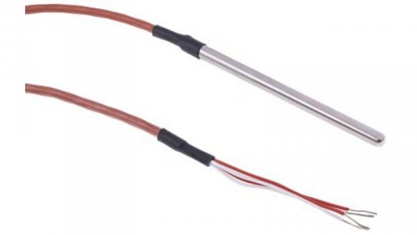 Termopara typ PT 100, -50C do +200C 100mm kabel 2m, Stal nierdzewna