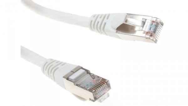 Kabel kat. 5e Folia Biały 2m