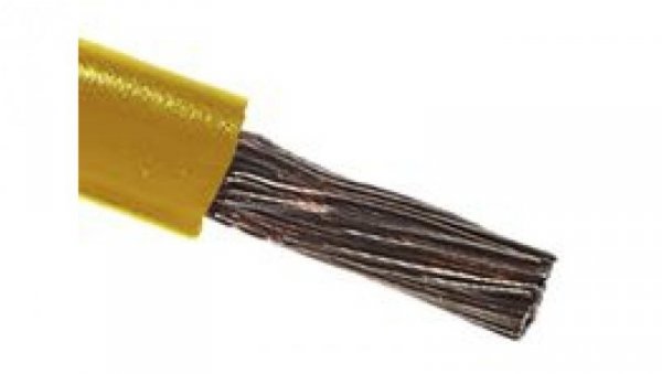 Kabel trzynormowy PCW, dł. 100m 6 mm², 53 A, 1 kV, Maks. +105C Żółty Zgodność z trzema normami, RS PRO