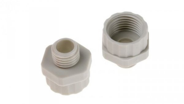 Adapter do dławnic kablowych, M12 → M16, materiał: Nylon 66, kolor: Szary, RS PRO