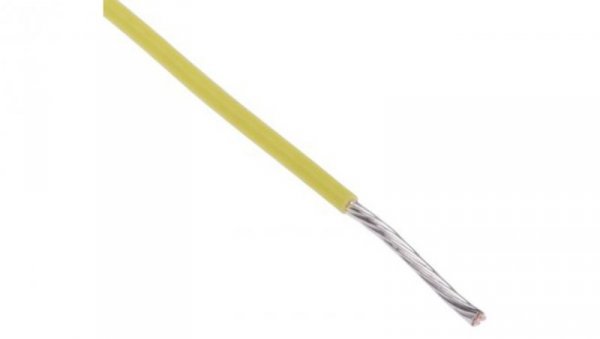 Przewód do urządzeń PTFE PTFE Żółty, 25m 0,22 mm² 7/0,2 mm, 600 V, -75 → +200C, Ø 1.2mm, RS PRO BS3G210