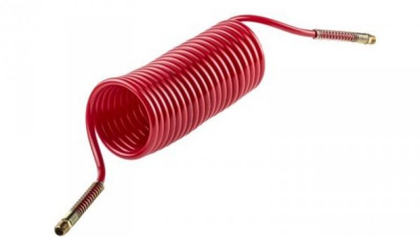 Przewód pneumatyczny spiralny 3.6m Czerwony, Nylonowe, R 1/4 RS PRO