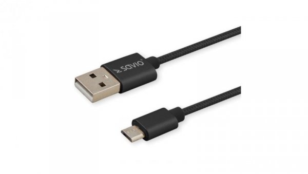 Kabel SAVIO CL-129 (USB typu C - USB 2.0 typu A 2m kolor czarny)
