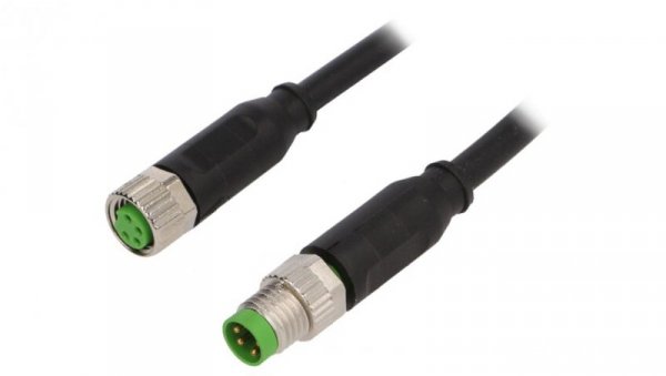 Konektor M8 męski prosty - M8 żeński prosty 4pin 7000-88011-6110100