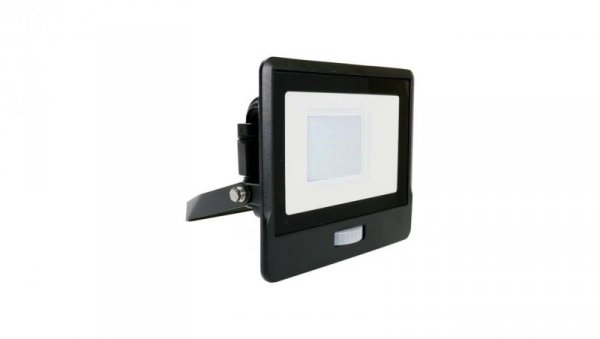 Projektor LED z czujnikiem ruchu 30W 2340lm 3000K Dioda SAMSUNG IP65 Czarny 5 Lat Gwarancji 20262