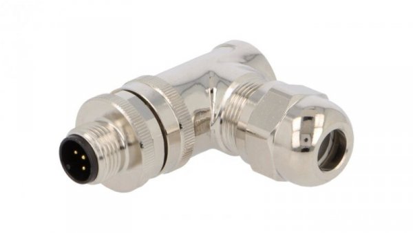 Złącze okrągłe M12 męskie kątowe ekranowane 5pin 60V PG7 T4113011051-000