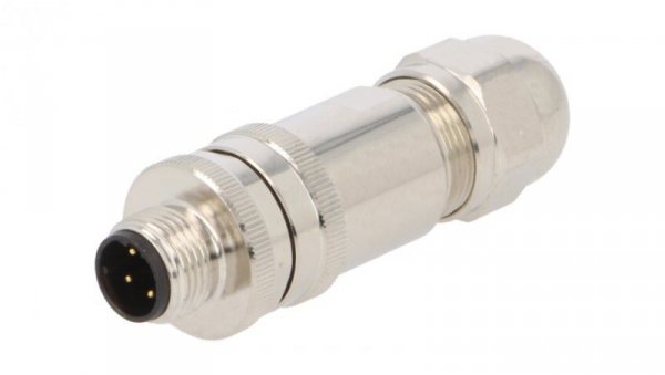 Złącze okrągłe M12 męskie proste ekranowane 4pin 250V PG9 T4111512041-000